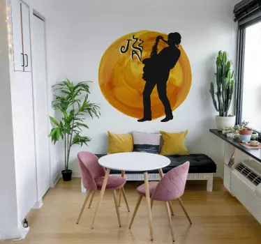 Jazz Saxophonist Sticker - TenStickers