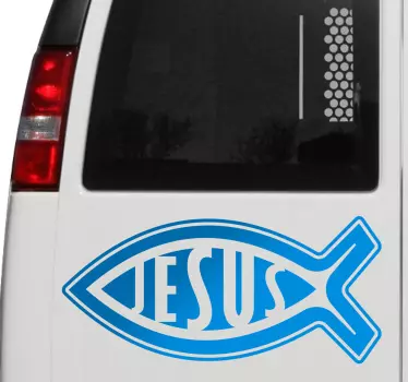 Jesus Fish Sticker - TenStickers