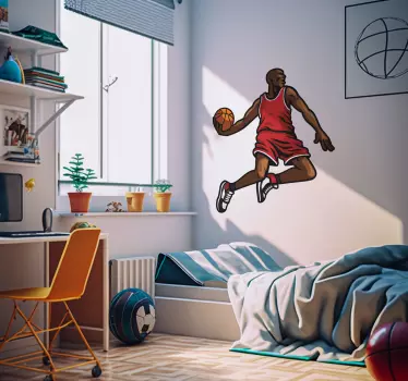 Jumping Basketball wall sticker - TenStickers