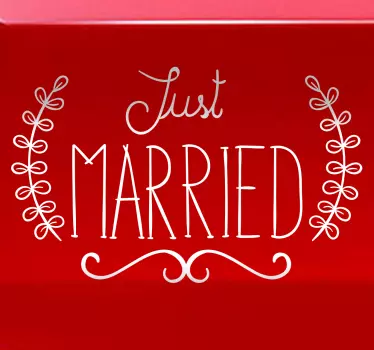 Just Married Wall Sticker - TenStickers