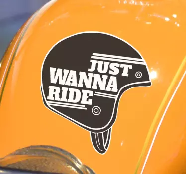 Just wanna ride Motorcycle stickers - TenStickers