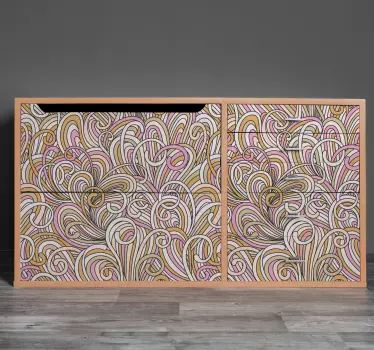 Kallax abstract decals for furniture - TenStickers