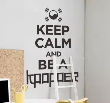 Keep calm and be a kpopper music wall sticker - TenStickers