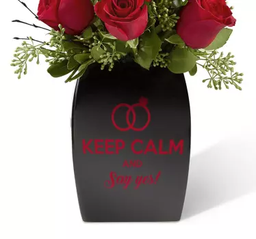 Keep Calm And Say Yes wedding sticker - TenStickers