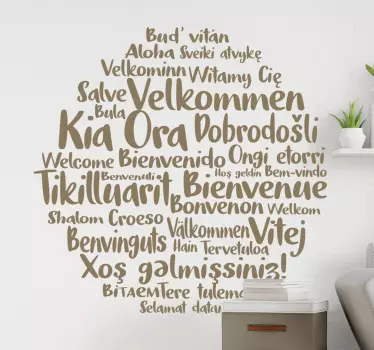 Kia ora welcome home text wall decal - TenStickers