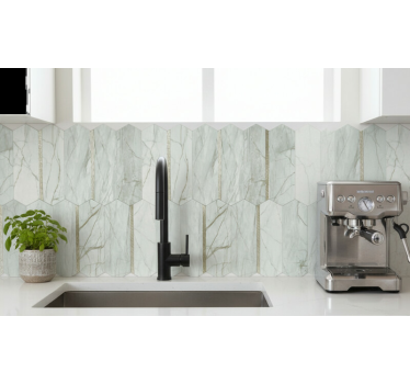 Kitchen wall sticker trendy marble design - TenStickers