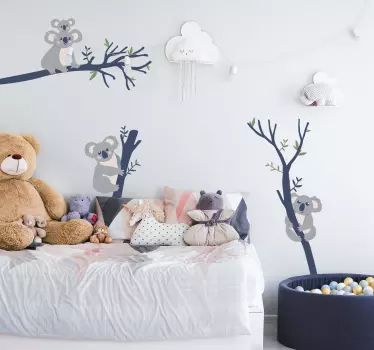 Koala and Tree wild animal sticker - TenStickers