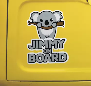 Koala Car baby in car sticker - TenStickers