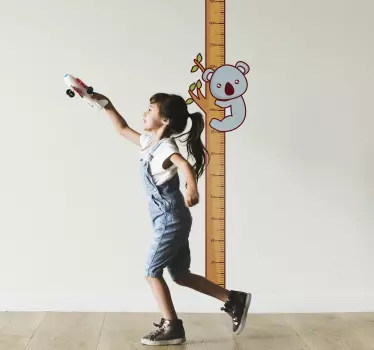 Koala Meter height chart decal - TenStickers