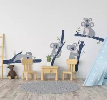 Koala Tree animal wall decal - TenStickers