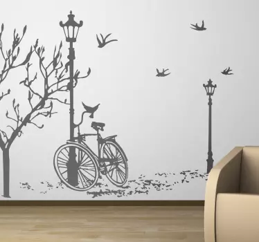 Lamp post and bicycle sticker - TenStickers