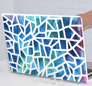 Laptop skin abstract colorful mosaic design - TenStickers