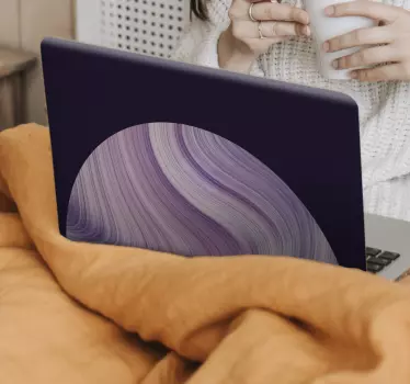 Laptop skin abstract wave design - TenStickers