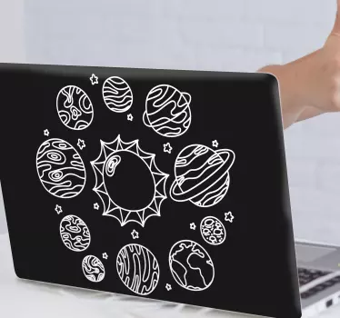 Laptop skin celestial planetary design - TenStickers