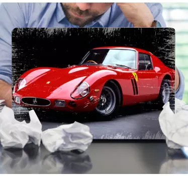 Laptop skin classic red car - TenStickers