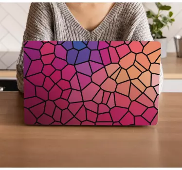 Laptop skin colorful irregular design - TenStickers