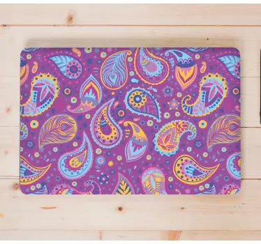 Laptop skin colorful paisley design - TenStickers