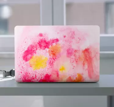 Laptop skin colorful watercolor splash - TenStickers