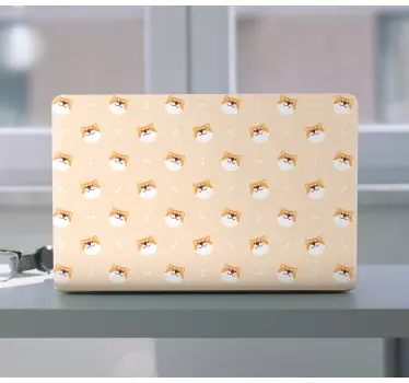 Laptop skin cute dog faces - TenStickers