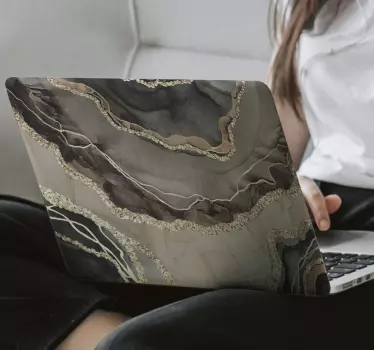Laptop skin elegant abstract layers - TenStickers