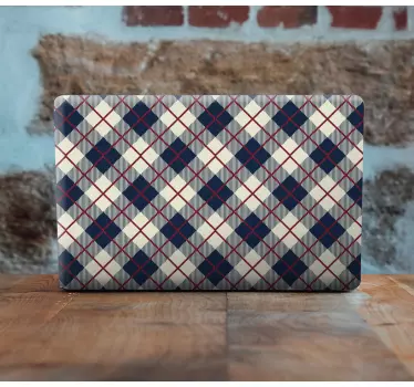 Laptop skin elegant checkered design - TenStickers