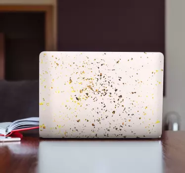 Laptop skin elegant gold splatter - TenStickers