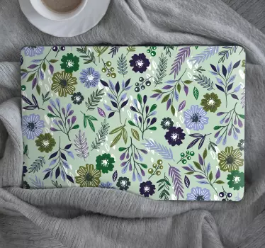 Laptop skin floral pattern design - TenStickers