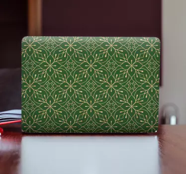 Laptop skin floral patterned background - TenStickers