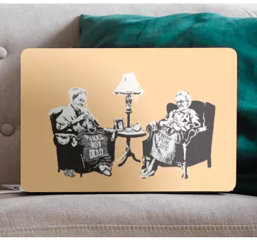 Laptop skin grandmothers sharing wisdom - TenStickers
