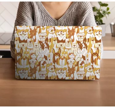 Laptop skin joyful animal prints - TenStickers
