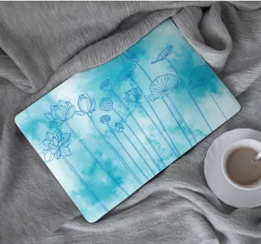 Laptop skin lotus flower design - TenStickers
