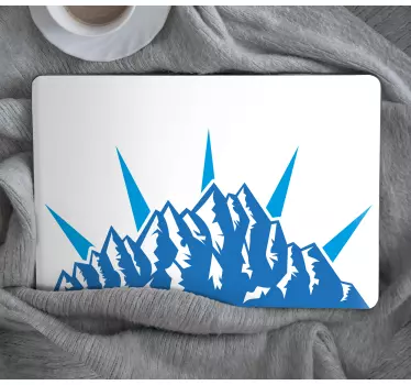 Laptop skin mountain peak illustration - TenStickers