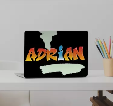 Laptop skin personalized name design - TenStickers