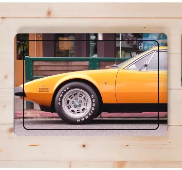 Laptop skin retro car silhouette - TenStickers