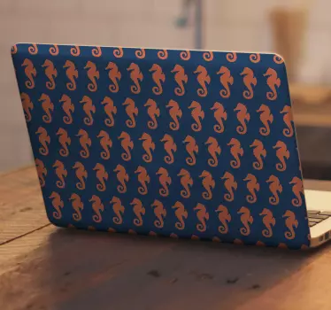 Laptop skin seahorse print cover - TenStickers