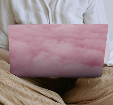 Laptop skin soft pink clouds - TenStickers
