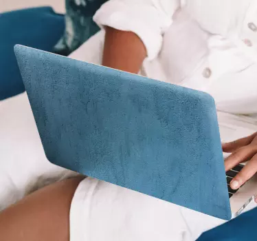 Laptop skin textured blue cover - TenStickers