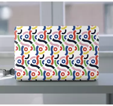 Laptop skin vibrant abstract design - TenStickers