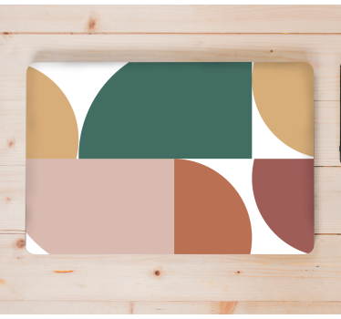 Laptop skin with curved color panels - TenStickers