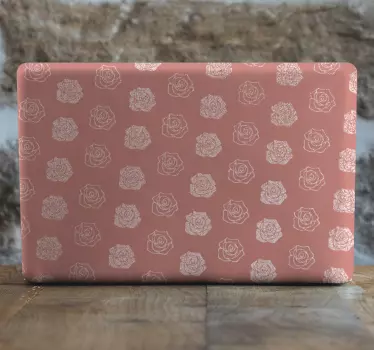 Laptop skin with elegant rose design - TenStickers