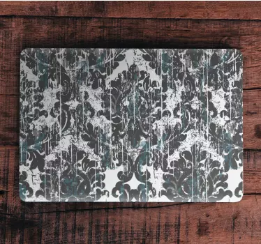 Laptop skin with floral texture design - TenStickers