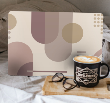 Laptop skin with geometric shapes pattern - TenStickers