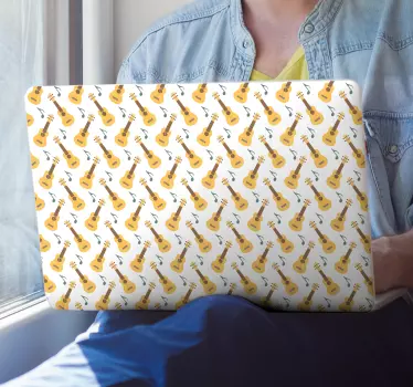 Laptop skin with musical instrument design - TenStickers