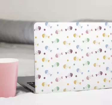 Laptop skin with vibrant fish designs - TenStickers