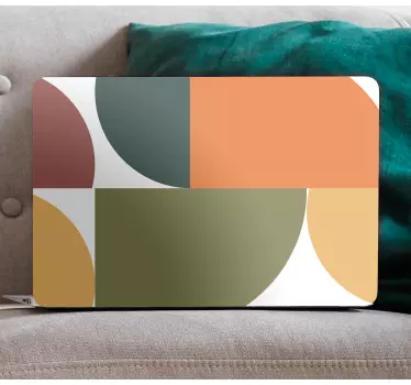 Laptop skin with vibrant geometric patterns - TenStickers