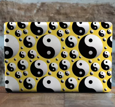 Laptop skin yin yang design - TenStickers