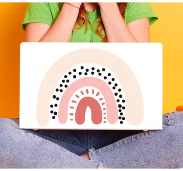 Laptop sticker colorful abstract curves - TenStickers