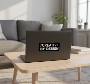 Laptop sticker creative mind at work - TenStickers
