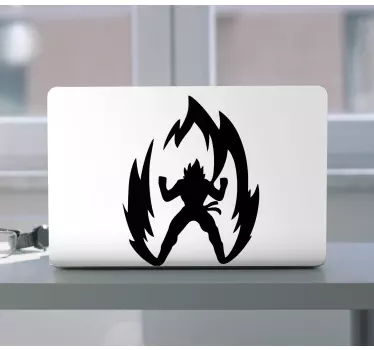 Laptop sticker fiery character pose - TenStickers