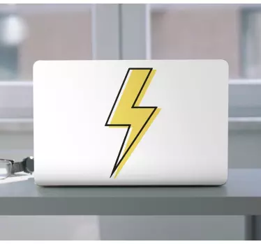 Laptop sticker lightning bolt symbol - TenStickers